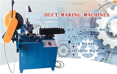 Corrugated Round Steel Metal Pipe Galvanized Metal Duct Making Machine